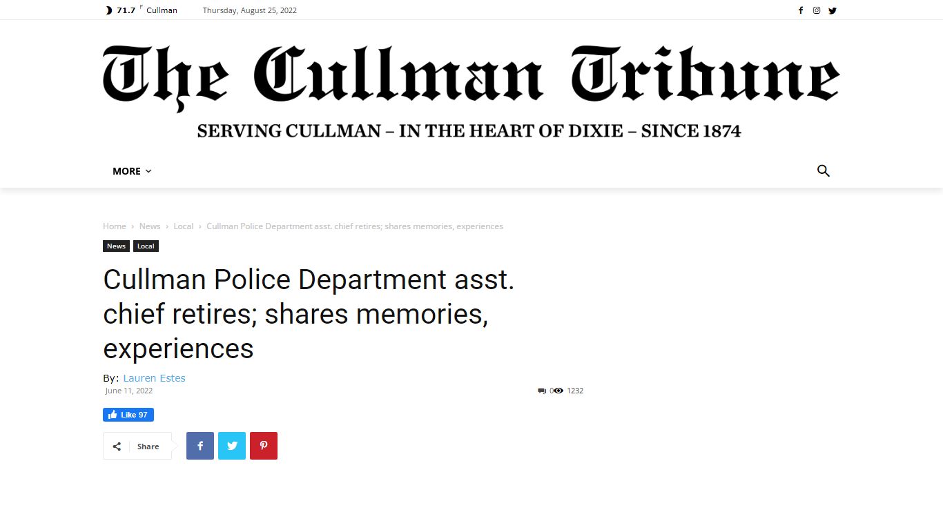 Cullman Police Department asst. chief retires; shares memories ...